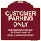 Signmission Customer Parking Unauthorized Cars Towed Away Owners Expense Alum Sign, 18" L, 18" H, BU-1818-24201 A-DES-BU-1818-24201 - alternate 1